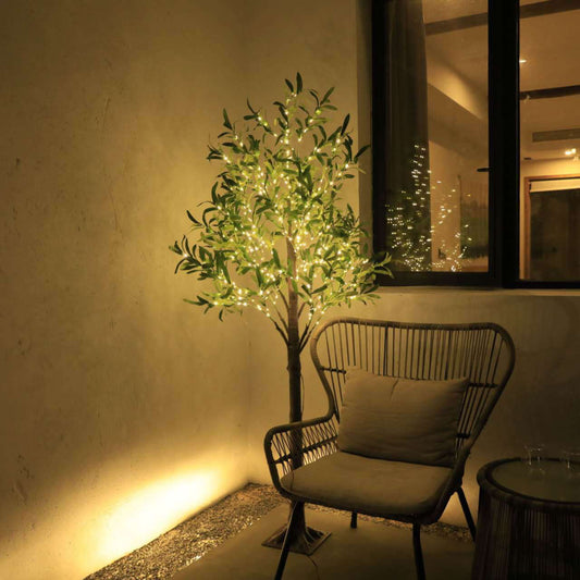 Moderne Creative Olive Leaf LED Simulation Plant Light