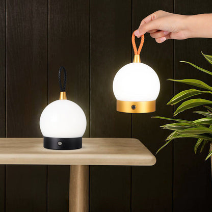 Modern Round Acrylic Aluminium USB Rechargeable Portable LED Night Light Table Lamp