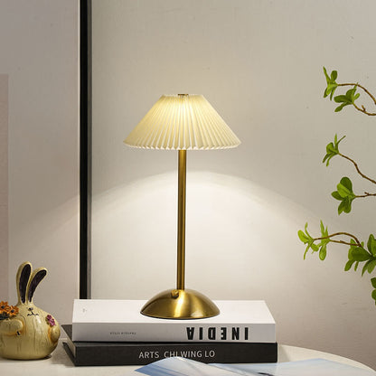 Contemporary Scandinavian Rechargeable Cone LED Table Lamp for Bedroom