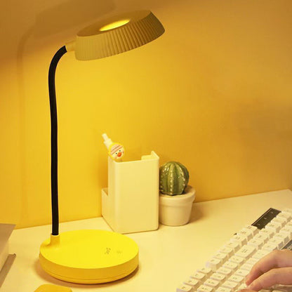 Nordic Minimalist Round LED Touch Desk Lamp with USB