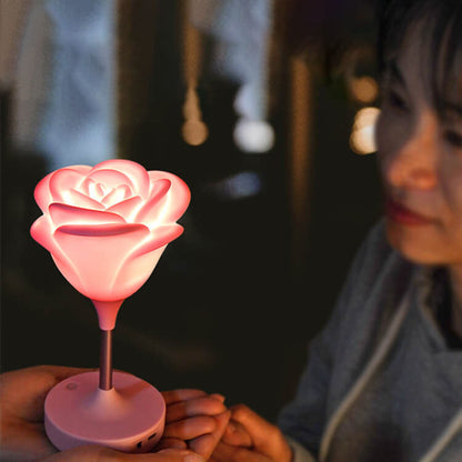 Kreative Romantic Pink Rose USB Rechargeable Touch LED Table Lamp
