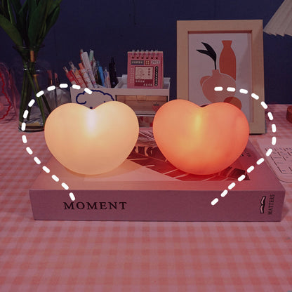 Moderne Silicone Creative Heart LED Night Light Table Lamp