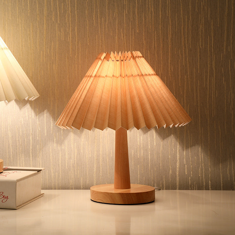 Vintage Foldable Umbrella LED Table Lamp - Retro Design