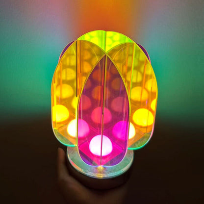 Modern Clear Dazzle Acrylic Geometric LED Art Table Lamp