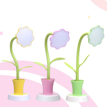 Creative Sunflower Pen Holder LED Desk Lamp