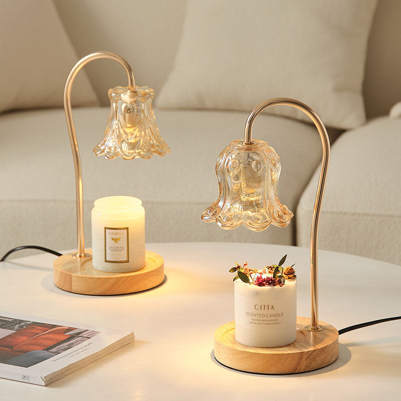 Modern Creative Simple Solid Wood Lily 1-Light Table Lamp