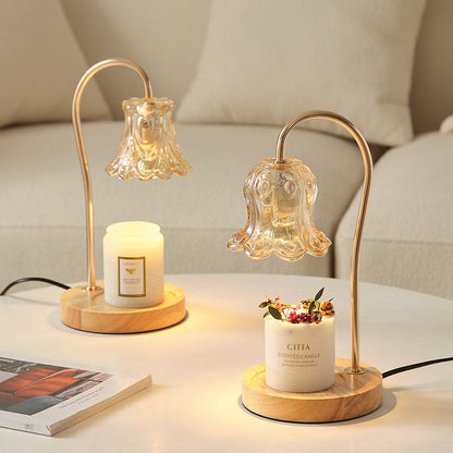 Modern Creative Simple Solid Wood Lily 1-Light Table Lamp