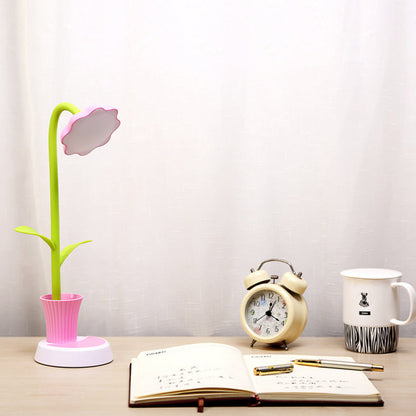 Creative Sunflower Pen Holder LED Desk Lamp
