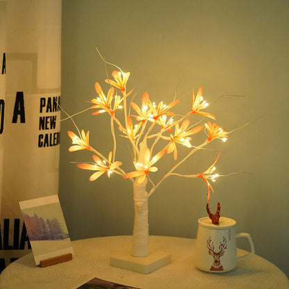 Christmas Decorative Cedar Needle Simulated Tree Light Battery Table Lamp
