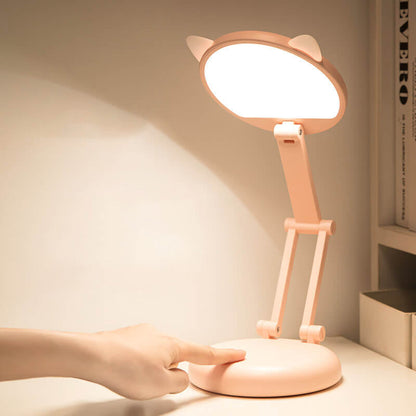 Kreative Katzenohr Pink Foldable LED Desk Lamp for Eye Care