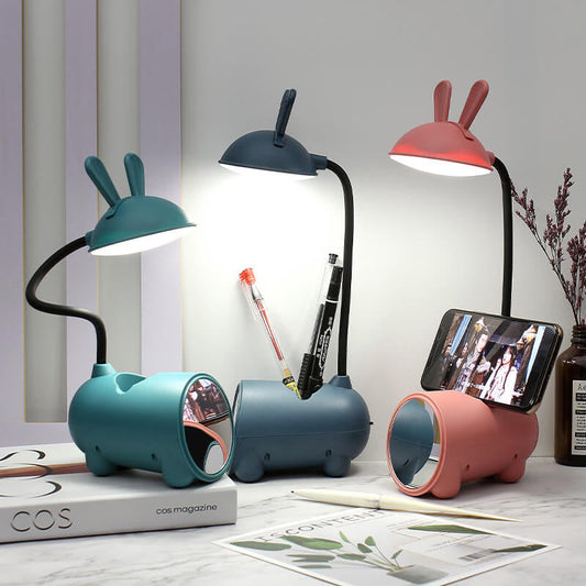 Cartoon Creative Rabbit LED Touch USB Desk Lamp Holder