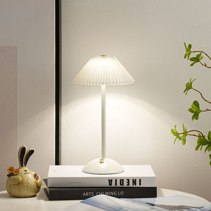Contemporary Scandinavian Rechargeable Cone LED Table Lamp for Bedroom