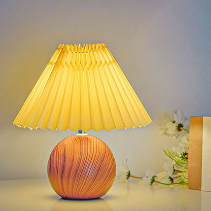 Nordic Vintage Foldable Wooden Ball Base LED Table Lamp