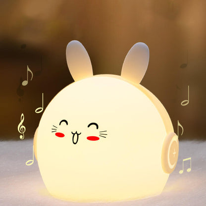 Kreative Cartoon Deer Rabbit Silicone USB LED Night Light Lamp