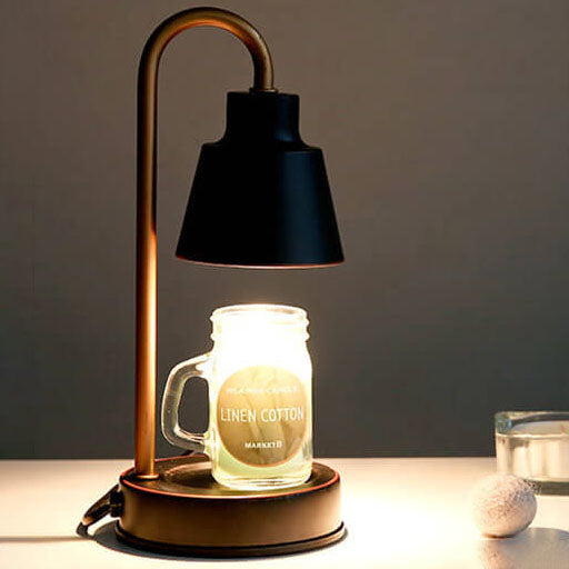 European Style Cone Cold-Rolled Steel Base 1-Light Candle Table Lamp