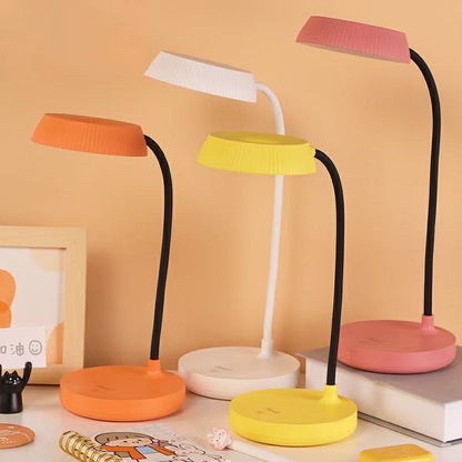 Nordic Minimalist Round LED Touch Desk Lamp with USB