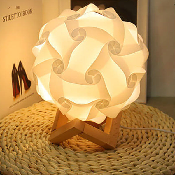 Kreative DIY Round Hydrangea Combination Design LED Night Light Table Lamp