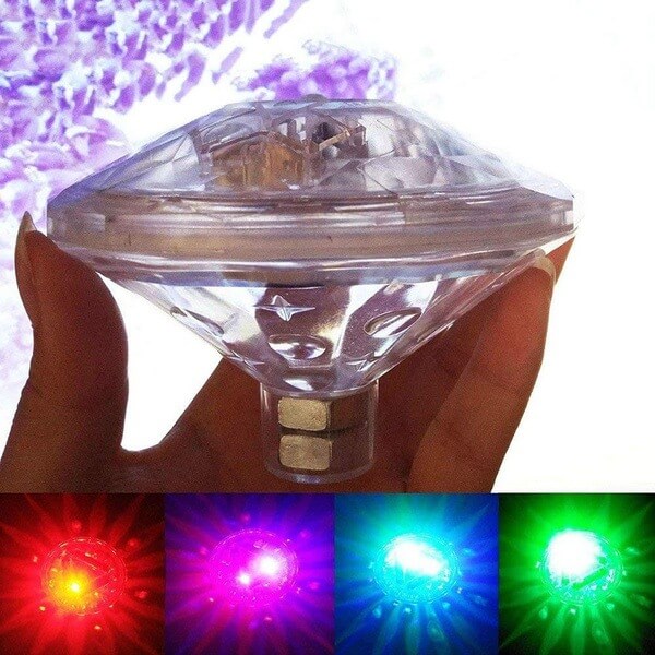 Waterproof RGB LED Diamond-Shaped Night Light Lamp