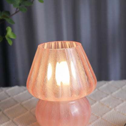 Modern Simplicity Glass Mushroom 1-Light Table Lamp Bedroom