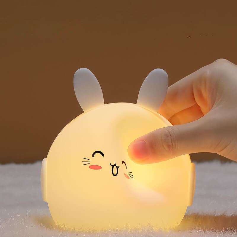 Kreative Cartoon Deer Rabbit Silicone USB LED Night Light Lamp