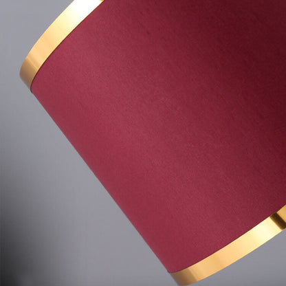 Modern Lightweight Luxurious Table Lamp 1 Light Red Fabric Knot Ring