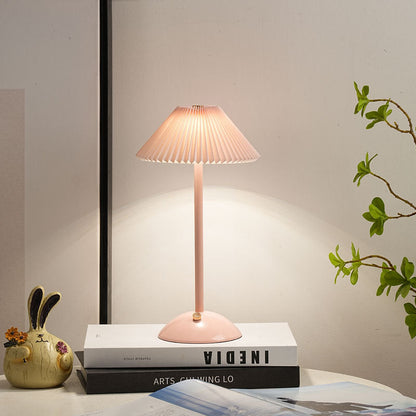 Contemporary Scandinavian Rechargeable Cone LED Table Lamp for Bedroom