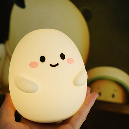 Kreative Cartoon Egg Silicone USB LED Kids Night Light Lamp