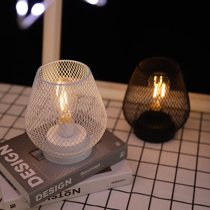 Modern Minimalist Battery Metal Glass 1-Light Table Lamp