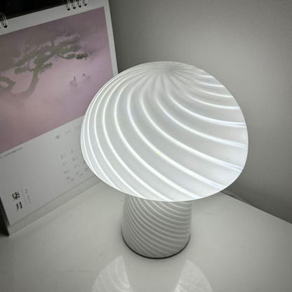 Moderne Minimalistische Mushroom Glass 1-Light Table Lamp