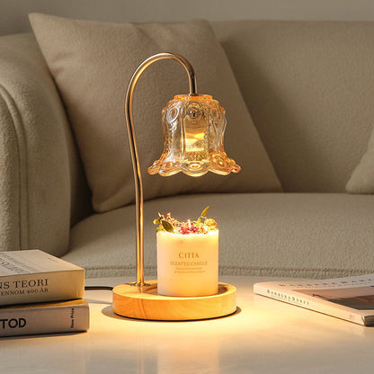 Modern Creative Simple Solid Wood Lily 1-Light Table Lamp