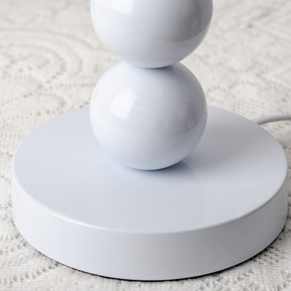 Contemporary Scandinavian Cone Round Hardware Fabric 1-Light Table Lamp for Bedroom