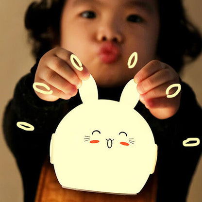 Kreative Cartoon Deer Rabbit Silicone USB LED Night Light Lamp