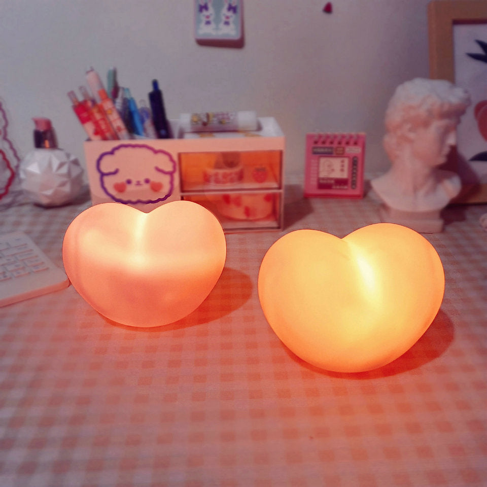 Moderne Silicone Creative Heart LED Night Light Table Lamp