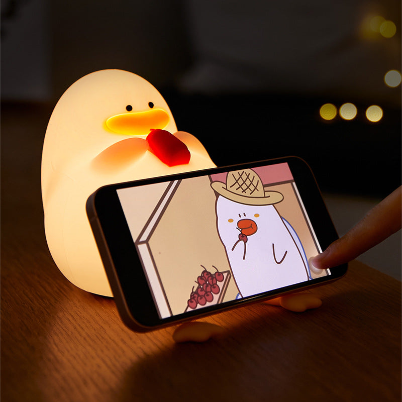 Kreative Cartoon Silicone Duck LED Table Lamp for Kids