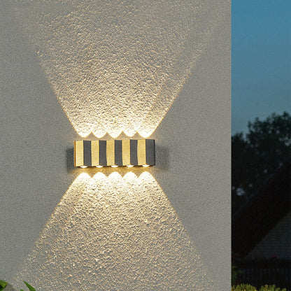 Modern Luxury Gold Aluminium Waterproof Patio LED Wall Light