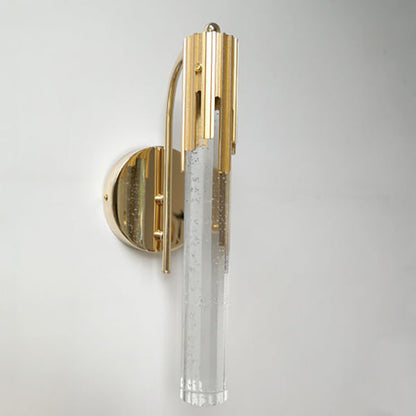 Luxus Gold Bubble Crystal Column LED Wall Light Lamp