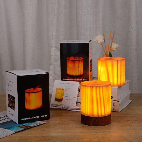 Holz LED Touch Table Lamp for Bedroom Nightstand