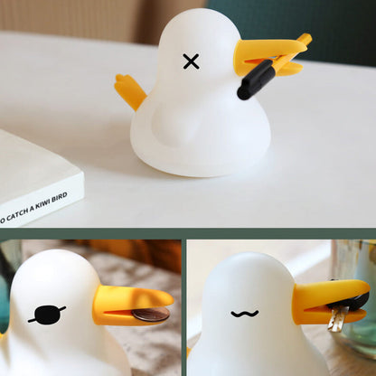 Cartoon Kiwi Bird Silicone Rechargeable Timer Dimmable LED Desk Lamp