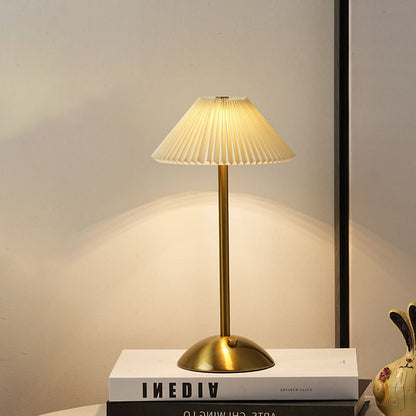 Contemporary Scandinavian Rechargeable Cone LED Table Lamp for Bedroom