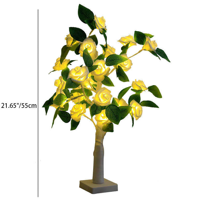 Decorative LED Rose Table Lamp - Battery Operated Light