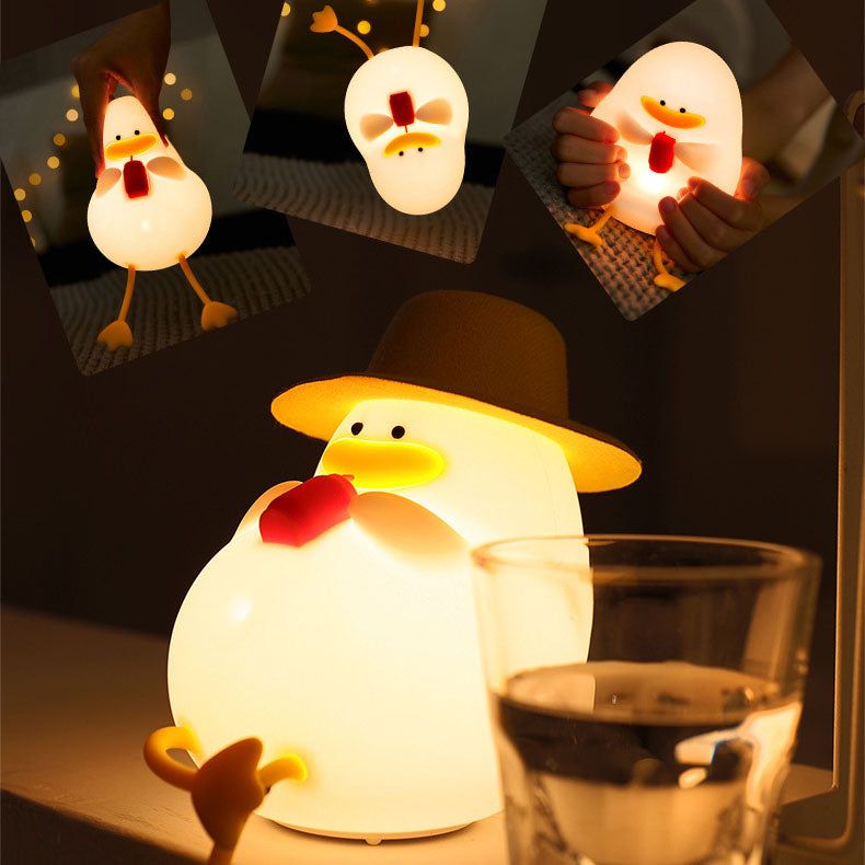 Kreative Cartoon Silicone Duck LED Table Lamp for Kids