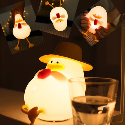 Kreative Cartoon Silicone Duck LED Table Lamp for Kids