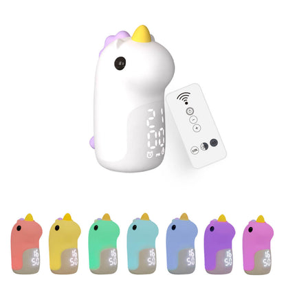 Cartoon Unicorn Timer Alarm Clock LED Night Light