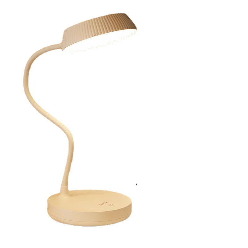 Nordic Minimalist Round LED Touch Desk Lamp with USB
