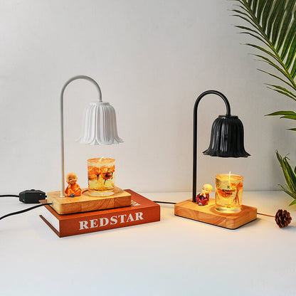 European Log Hardware Timing 1-Light Melt Candle Table Lamp