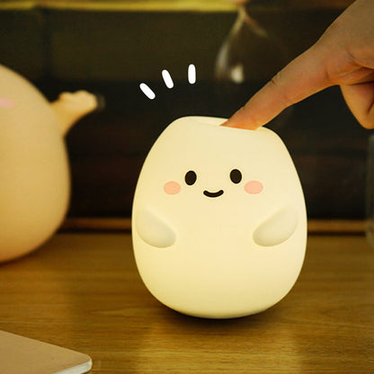 Kreative Cartoon Egg Silicone USB LED Kids Night Light Lamp