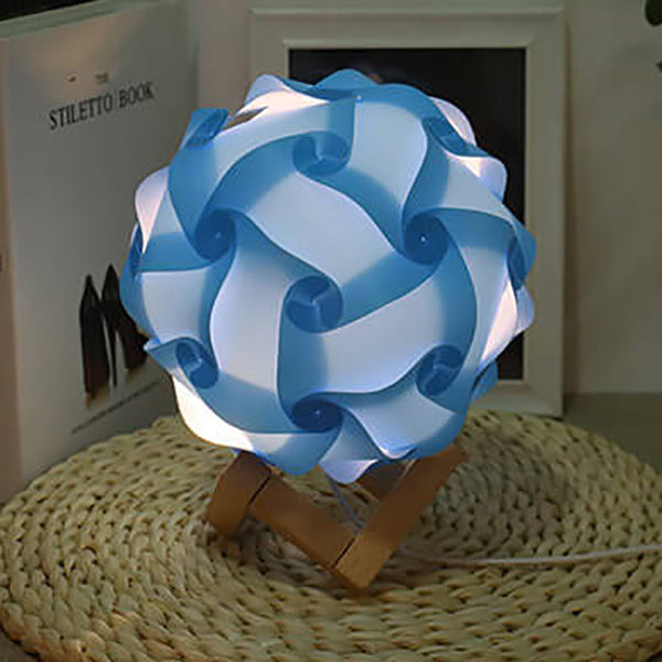 Kreative DIY Round Hydrangea Combination Design LED Night Light Table Lamp