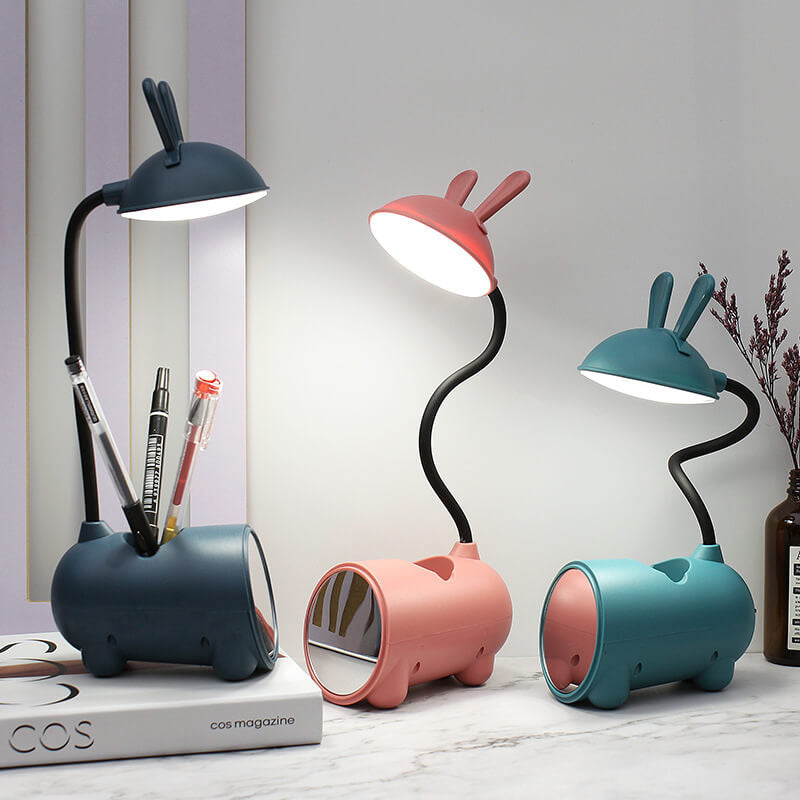 Cartoon Creative Rabbit LED Touch USB Desk Lamp Holder