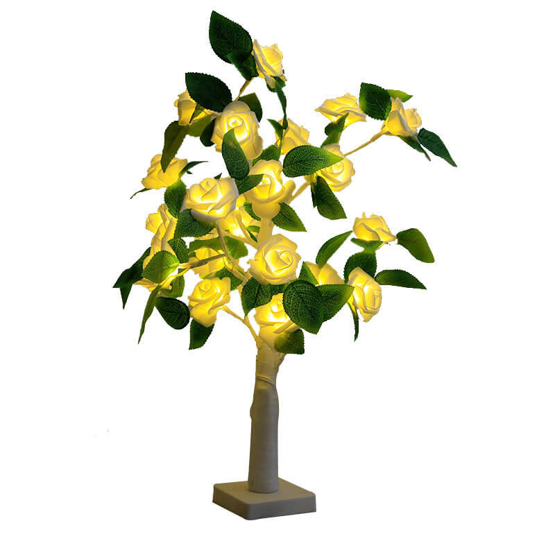Decorative LED Rose Table Lamp - Battery Operated Light