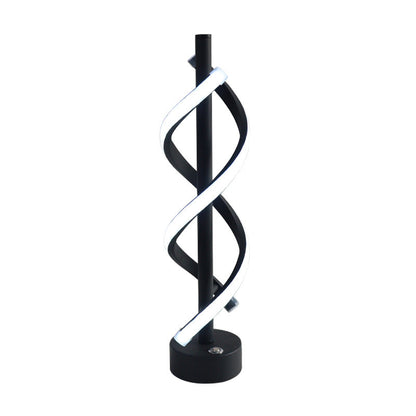 Contemporary Nordic Dual Spiral LED Table Lamp for Bedroom
